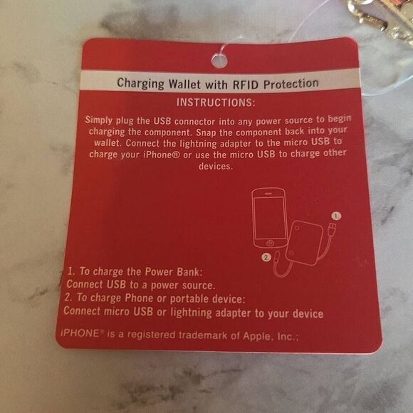 Portable Phone Charger Wallet - Picture 3 of 6